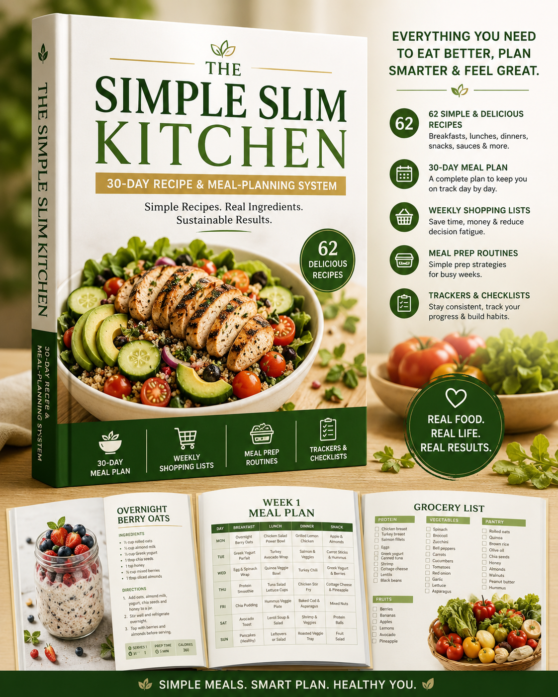 The Simple Slim Kitchen digital ebook mockup