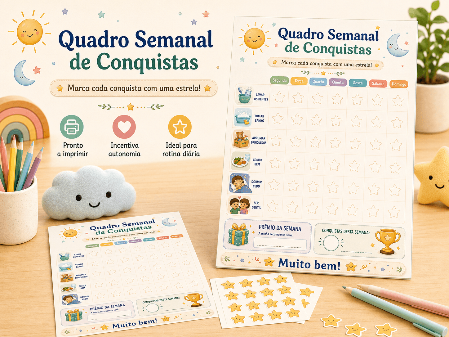 Quadro Semanal de Conquistas Moolumi Kids